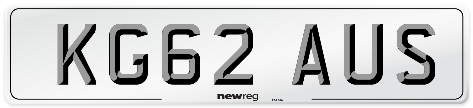 KG62 AUS Number Plate from New Reg
